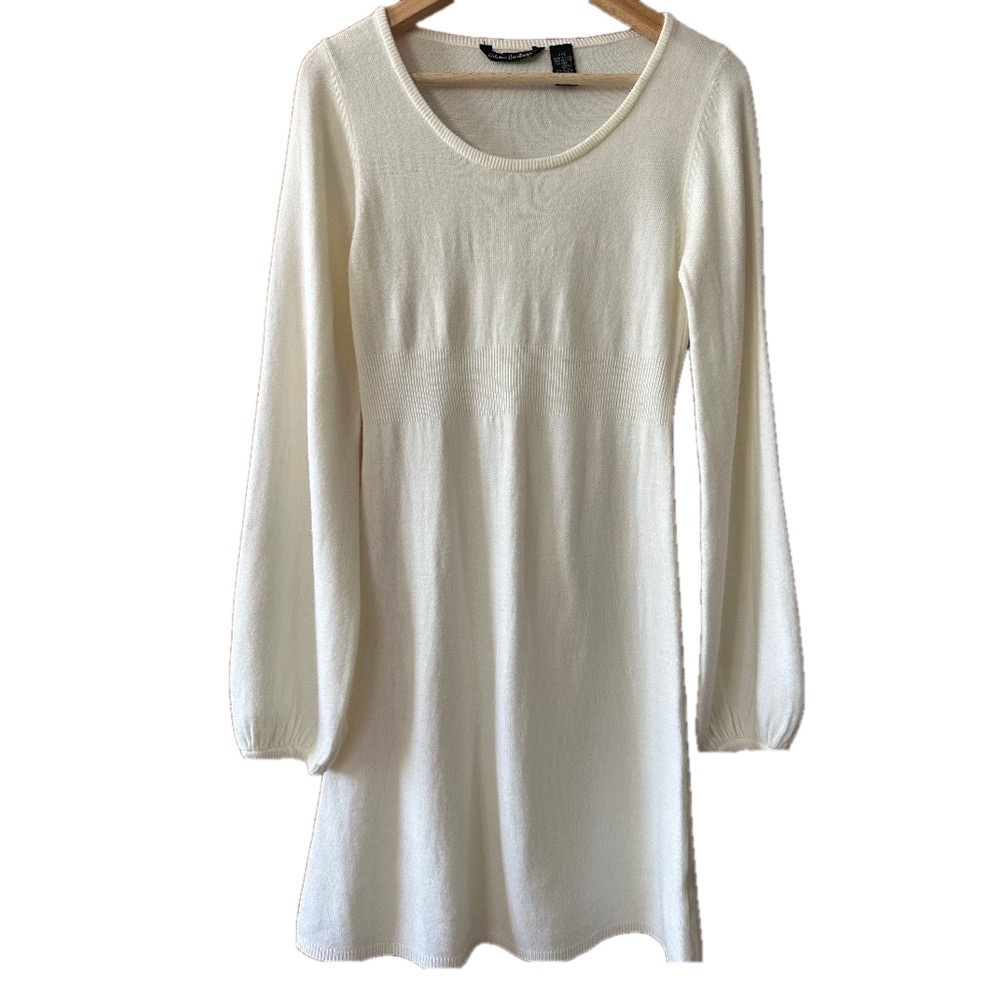 Urban Heritage Knit Long Sleeve Mini Sweater Dress Print Coastal Cowgirl - Large
